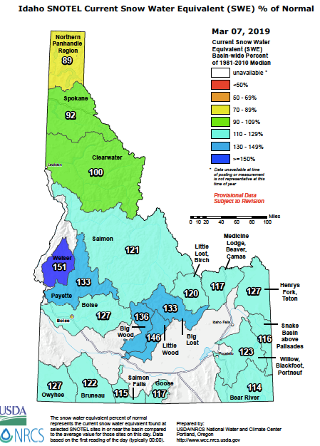 idaho snowpack data